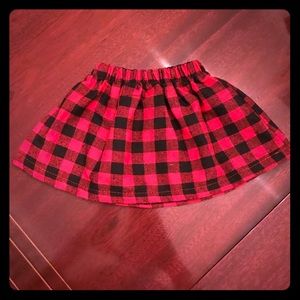 Handmade skirt black and white buffalo check